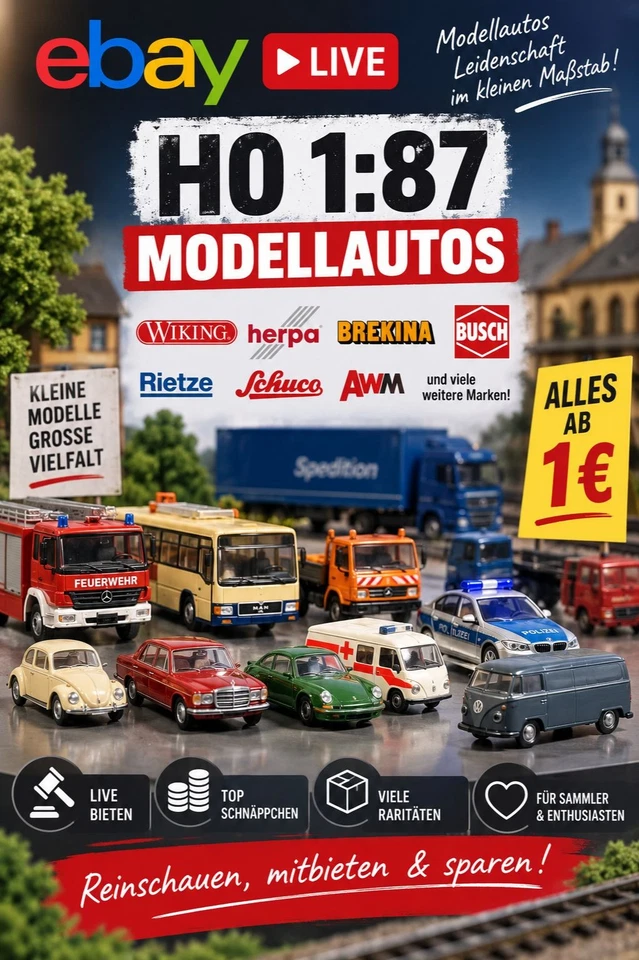 H0 1:87 Modellautos ab 1€ | Wiking, Herpa, Brekina & mehr LIVE
