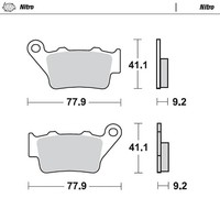 Moto-Master Bremsbelag Nitro Ohne ABE (FüR: KTM EXC 300 2T 94-03 Hinten )