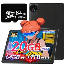 10.1 inch Android 14 Tablet 16+64GB Touchscreen Hexa-core Processor Wi-Fi IPS