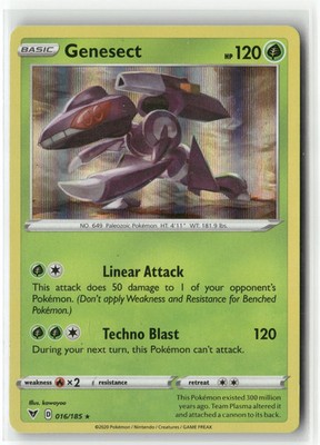 2020 Pokemon Vivid Voltage Genesect 016/185 Rare Holo NM