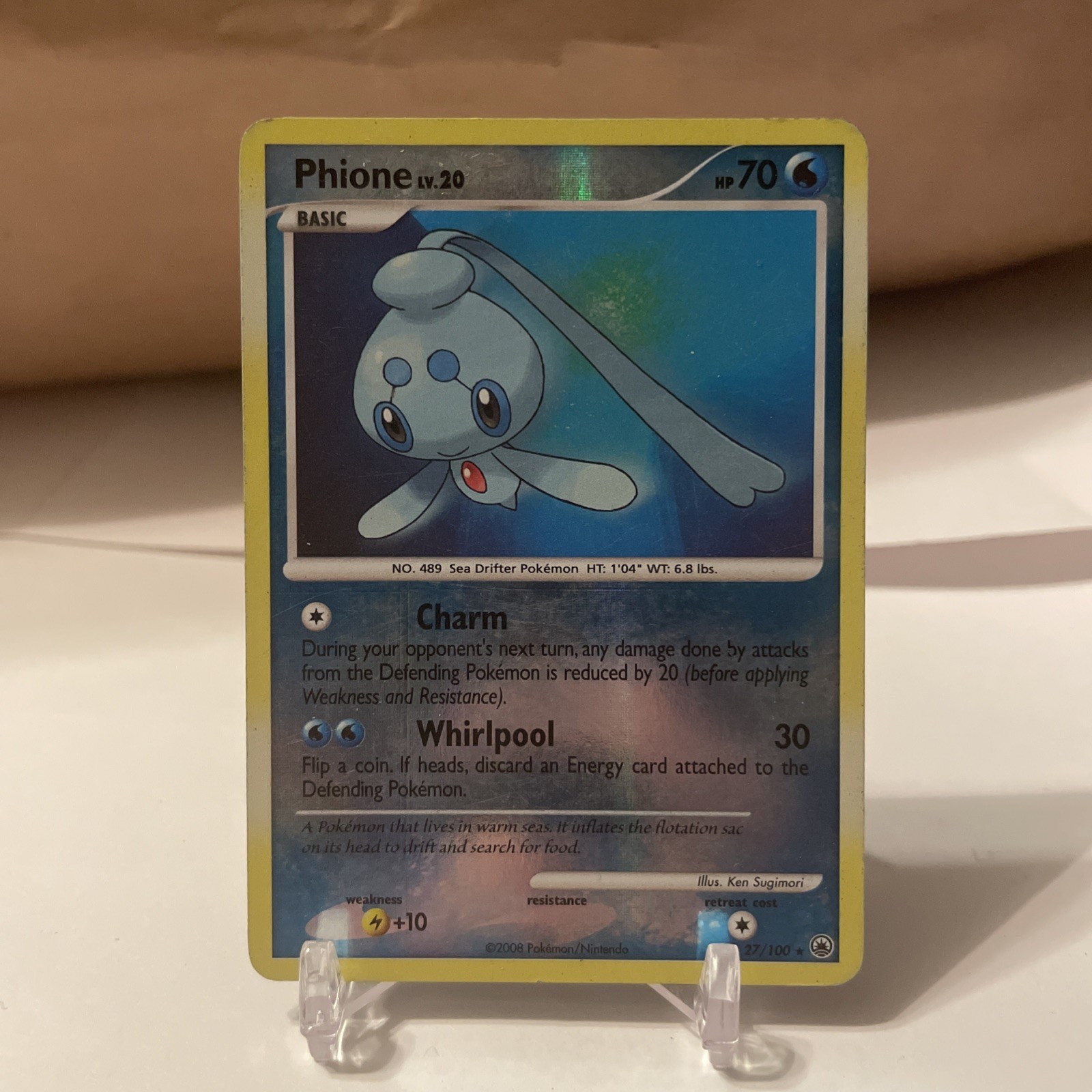 Pokémon Phione 27/100 Reverse Holo Majestic Dawn TCG Diamond & Pearl Rare HP