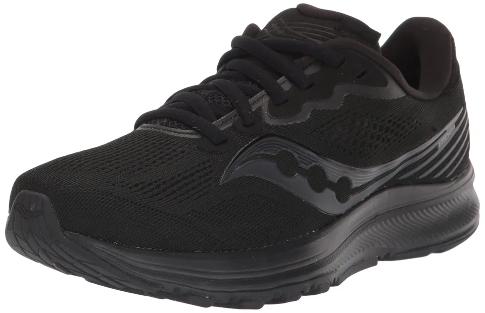 Zapatos para correr Saucony® 11 B Ride 14 para mujer en triple negro Foto 2 de 4