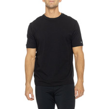 Kenneth Cole Active Tech Crew Neck Short Sleeve T-Shirt UPF 50 Black Sz L
