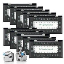 AZDENT Dental Orthodontic Self-Ligating Brackets Braces Roth/MBT 0.022 Hooks 345