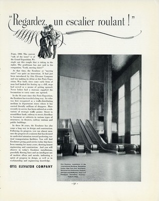 1935 Otis Elevator Company Rockefeller Center New York City Vintage Print Ad