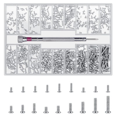 QOOSIKICC 500 Pcs Laptop Screws, M1.2/M1.4/M2 Small Micro Tiny Screws for Ele...