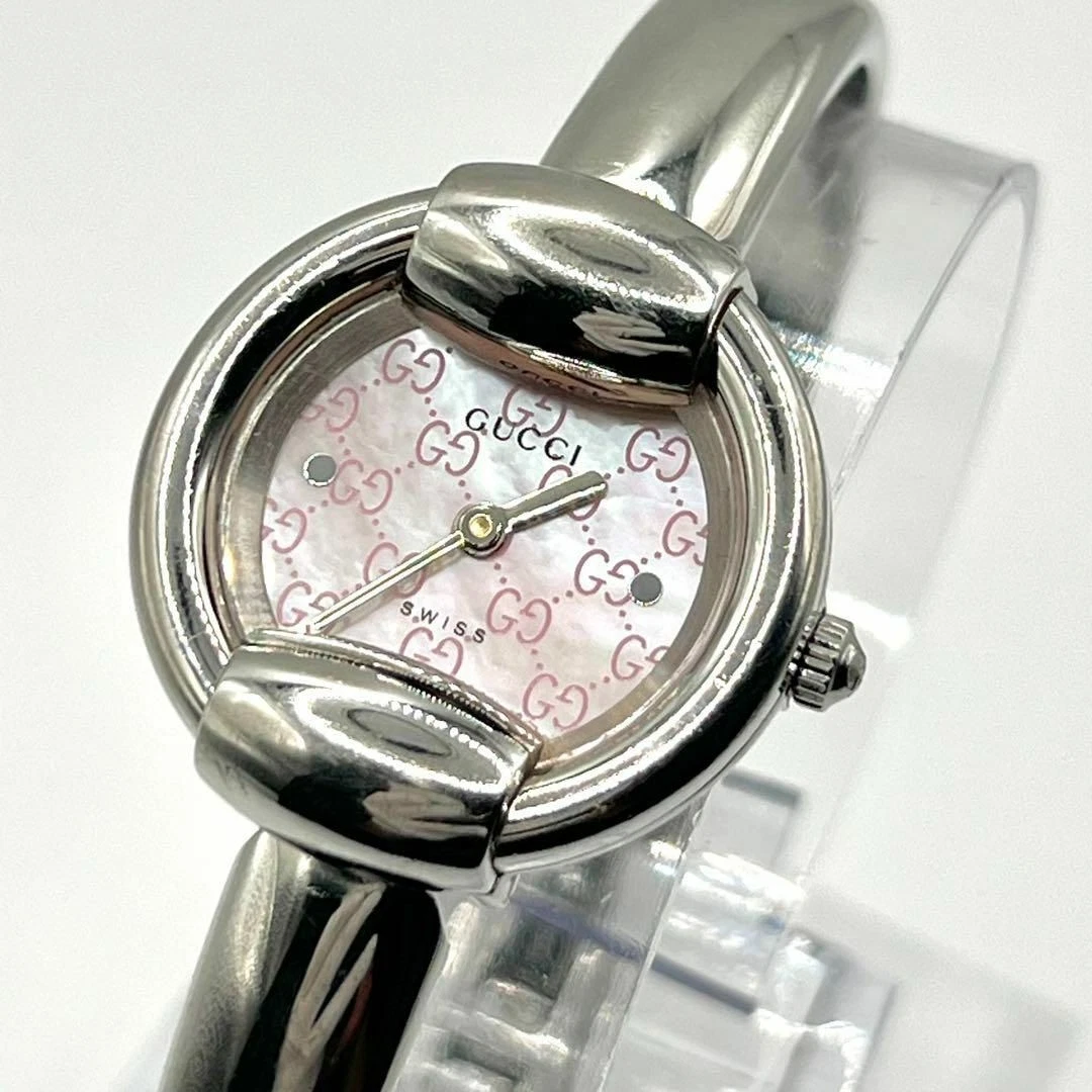 Gucci 1400L Bracciale Orologio Donna Conchiglia Rosa Gg