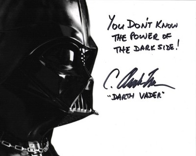 C.ANDREW NELSON in STAR WARS als Darth Vader.  In Pers. COA. 10''x8'' #047