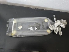 Pama Glass Cracker/Cheese Plate with Spreader. 14"