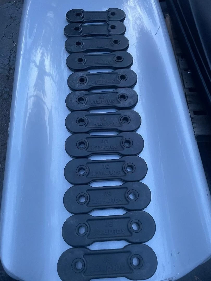 Lot Of 12 (6 Pairs) Soloflex Weight Solid Straps/Bands 50's, 25's 10's and 5's