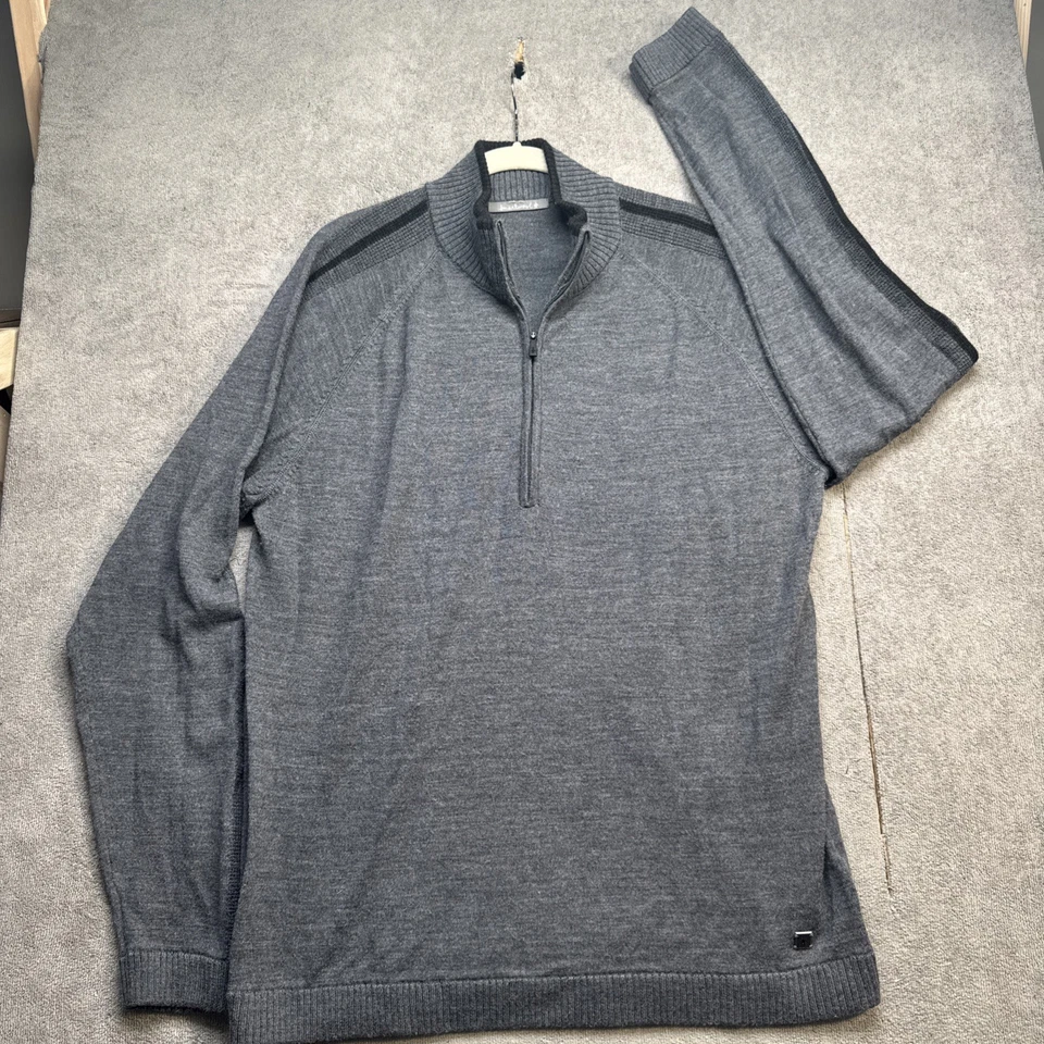 Smartwool Men’s Merino Wool Gray 1/2 Zip Pullover Performance Baselayer Large - Image 2 of 4