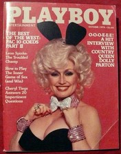 Playboy Magazine October 1978 Dolly Parton With Centerfold Attached Vintage