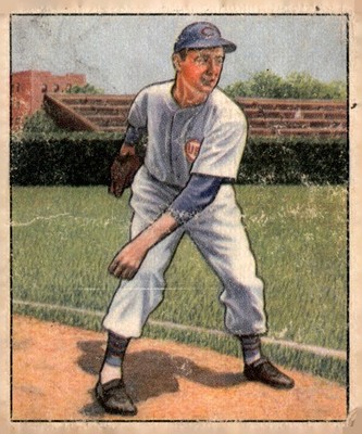 1950 Bowman #24 Johnny Schmitz - light crease
