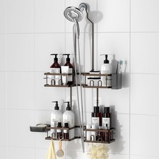 REINHARDT Adjustable Rustproof Hanging Shower Caddy for Handheld Showers