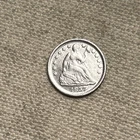 1857 Seated Liberty Half Dime XF Details QA