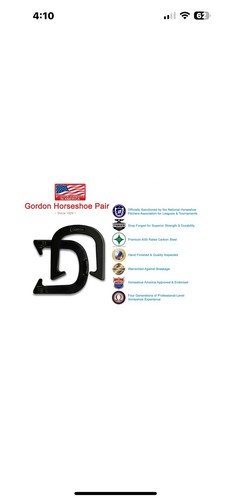 Gordon Professional Pitching Horseshoes - NHPA Sanctioned for Tournament Play... - Picture 11 of 11