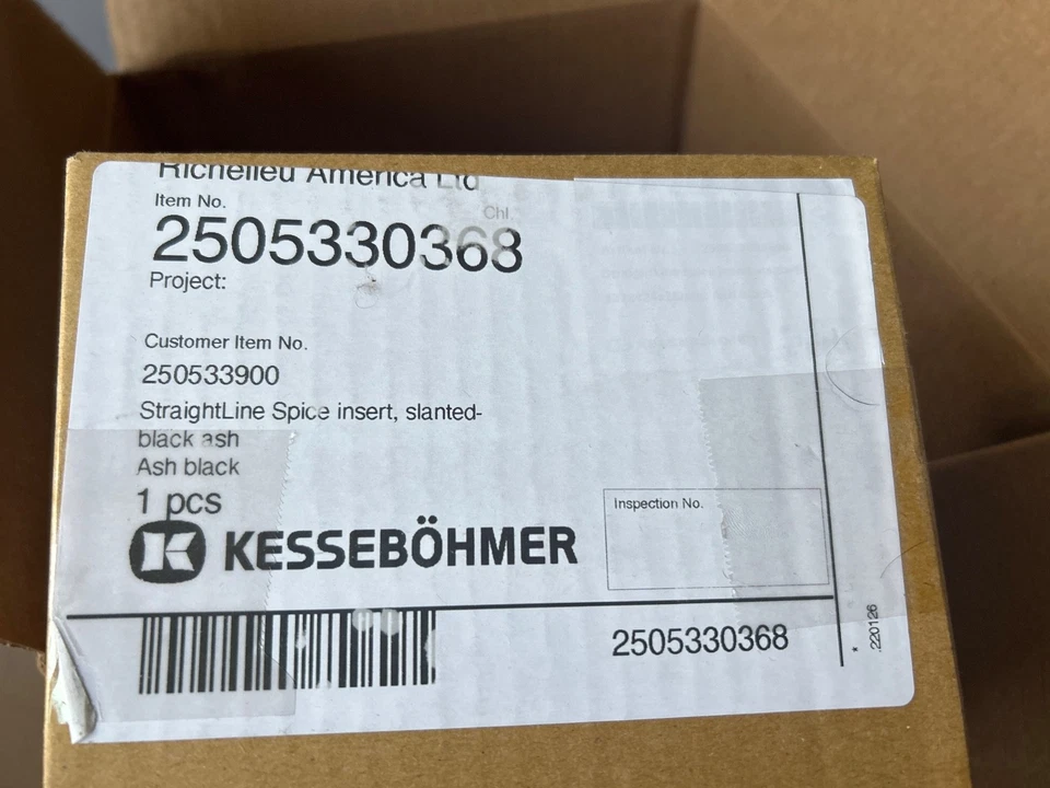 Kessebohmer USA Inc 5-3/8" Straight Line Slanted Spice Insert, Black Ash - Image 2 of 2