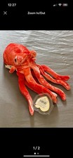 Wiggly 2000 Ty Beanie Baby 8in Orange Octopus 3up Boys Girls 4275