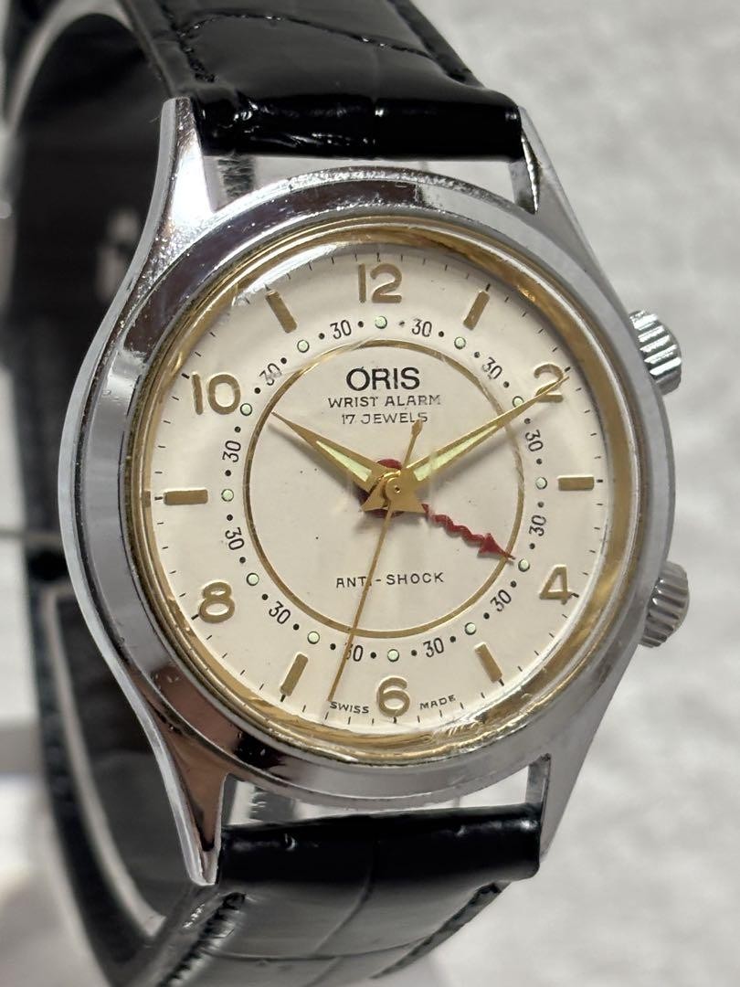 Men's Oris Hand-Wind Alarm Watch Model 418-7307 - Fully Functional