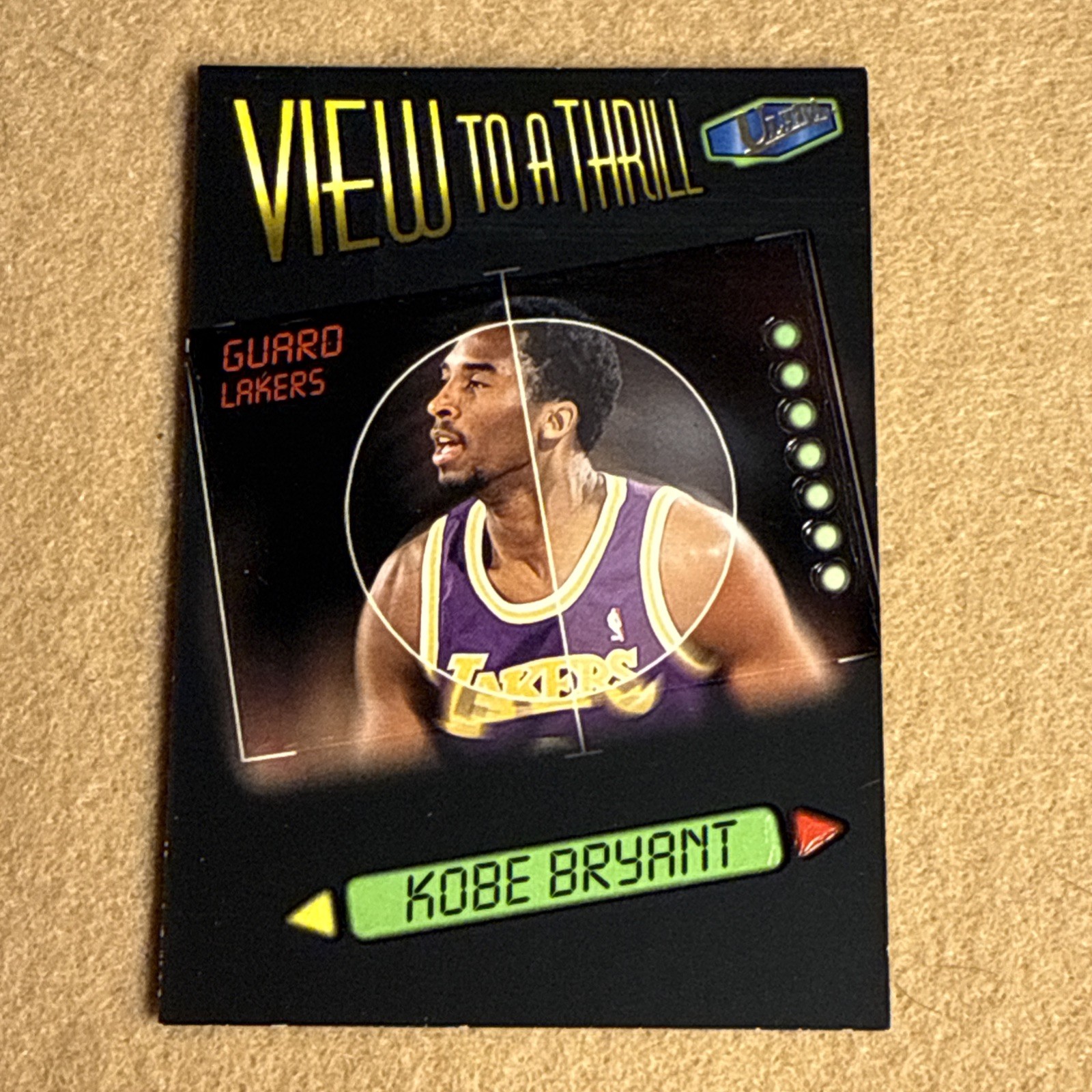 Kobe Bryant 1997-1998 Fleer Ultra View to a Thrill Card #3 of 15 vt