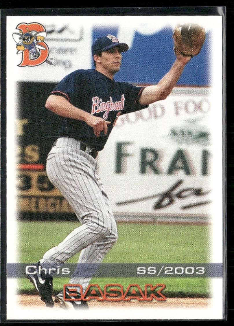 Chris Basak 2003 Binghamton Mets Team Set Card