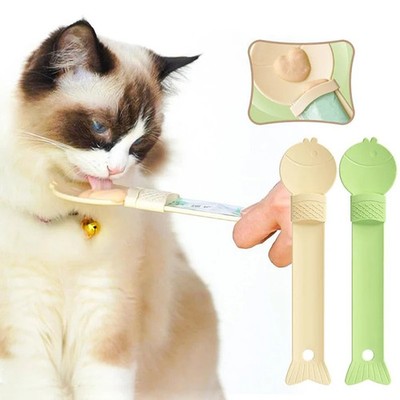 Cat Strip Feeder Spoon Cat Treat Squeeze Spoon Kitten Snack Liquid Food Scoop Pe