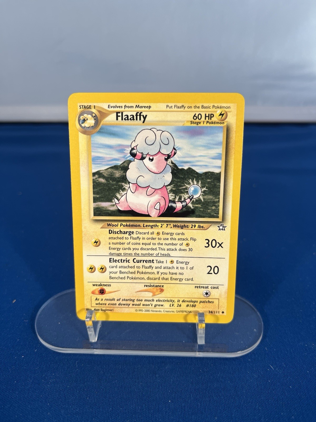 Flaaffy 34/111 Uncommon Neo Genesis Pokémon Card NM Collectible Vintage