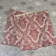 Red Antique Gold Damask Pillow Sham Set 26x26 Inches