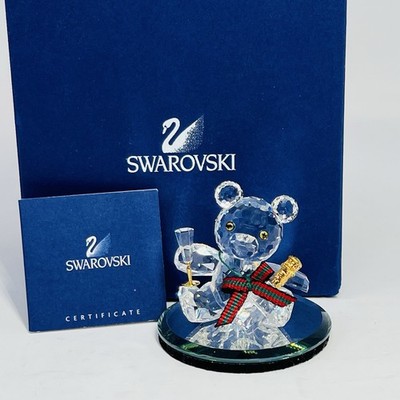 Swarovski Crystal Kris Bear Celebration Champagne w/ Flute Teddy Bear 238168 MIB