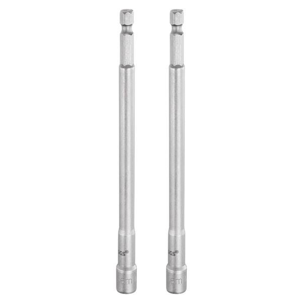 "2X Nuss-Aufsatz 6Mm 1/4\" 5,91\" Sechskant Magnet"-image