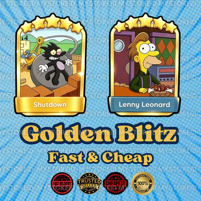 MONO-POLY GO Sticker - GOLDEN BLITZ  Shutdown & Lenny Leonard - Fast & easy