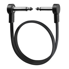 18 Inch Guitar Patch Cables, 1/4" TS Right Angle Effect Pedal Flat Cables