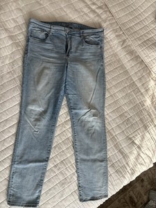 AMERICAN EAGLE Y2K Super Stretch Skinny Jeans Sz 18R Light Wash  JEANS!