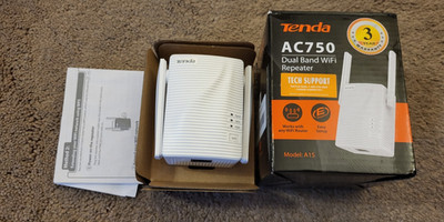 Tenda AC750 Dual Band Wifi Repeater A15 Works With Any Router White