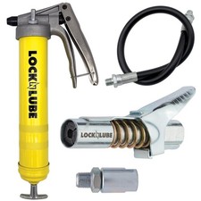 LockNLube Premium Pistol-Grip Grease Gun. Includes Coupler