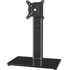 Single LCD Computer Monitor Free-Standing Desk Stand Mount Riser for 13 Black