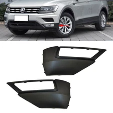 Pair For VW Tiguan 2018 2019 2020 Fog Lamp Light Grille Cover Trim Left &Right