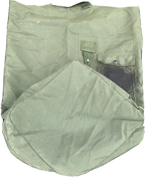 Duffel Bag, US Military Issue OD Green, NSN 8465-01-117-8699, Used