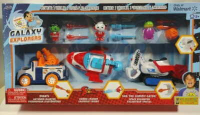  New Ryan's World Galaxy Explorers Asteroid Blaster Exclusive Playset