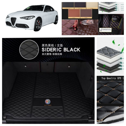 For Alfa Romeo Giulia 2017-2024 Car Floor Mats Leather Waterproof Carpets Luxury - Foto 34 di 34