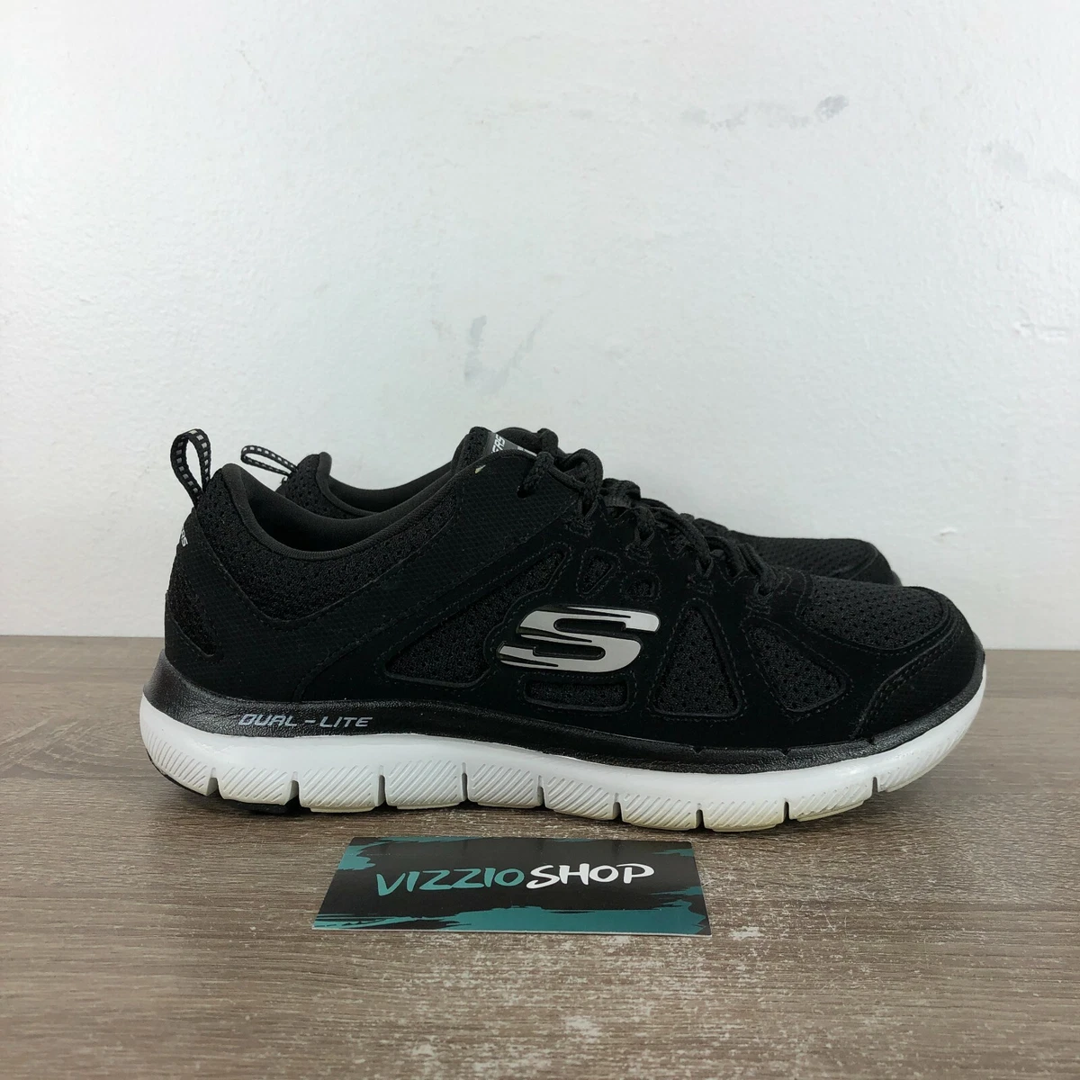 Kurv os selv halskæde Skechers Flex Appeal 2.0 Simplistic Black Running Shoes Women&#039;s 6  12761 | eBay