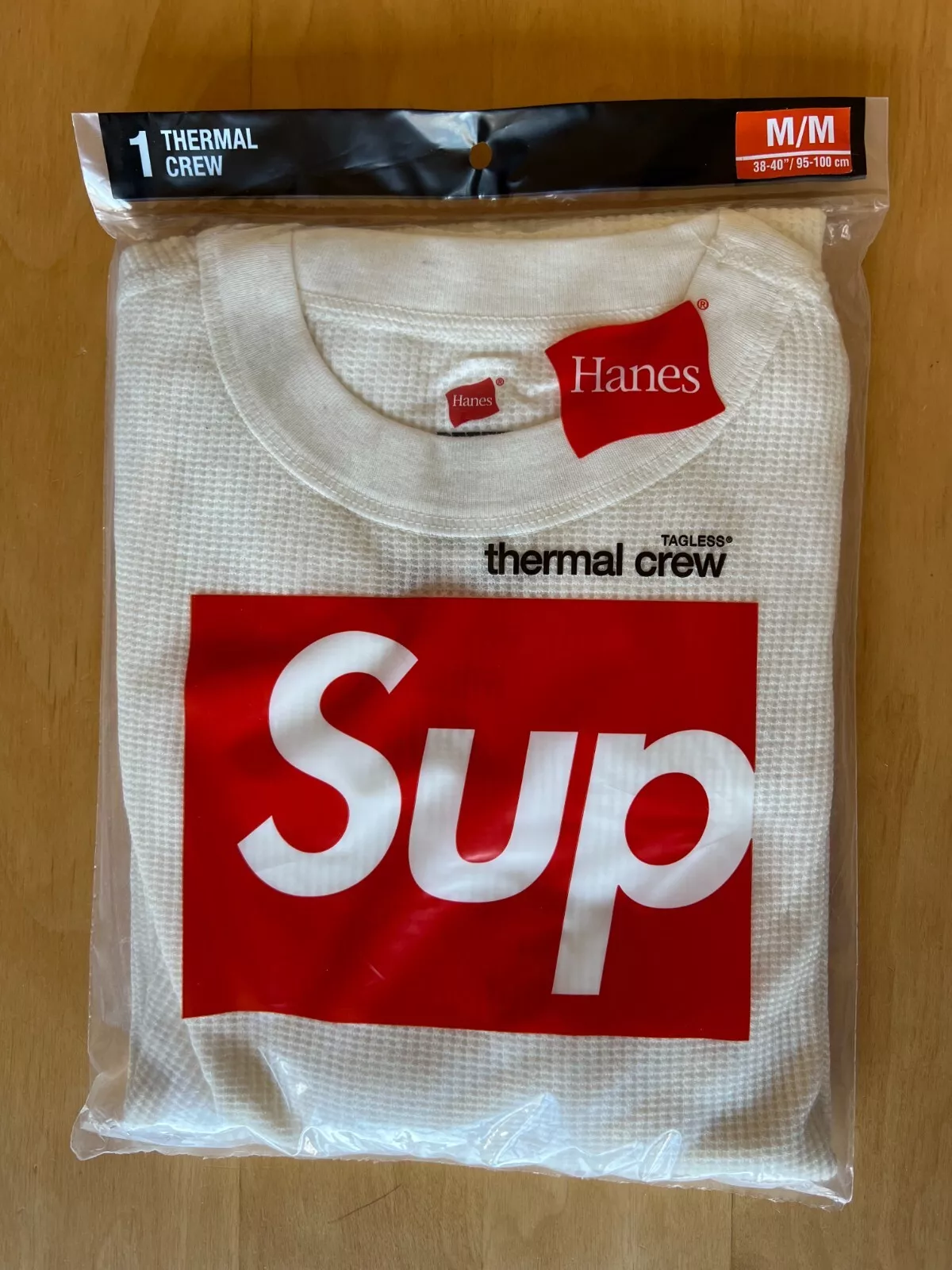 Crewneck thermique suprême taille moyenne Hanes sans jour neuf authentique