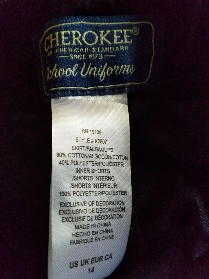 Uniforme Escolar Scooter Skort Niña 14 Azul Marino Cherokee Oculto Confort Corto Foto 2 de 3