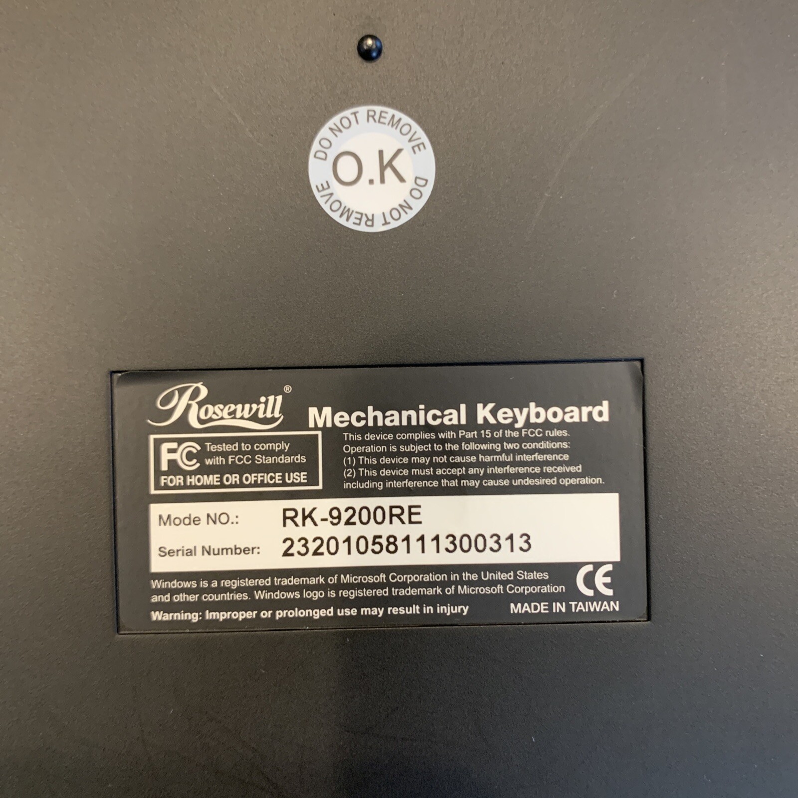Rosewill RK-9200RE Mechanical Gaming Keyboard W/ Cherry MX Red Switches