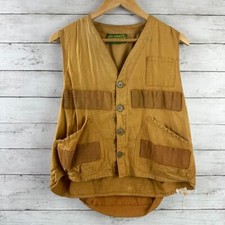 Vintage "Hunters Choice" Size Large Gold Bird Hunting Shooting Vest
