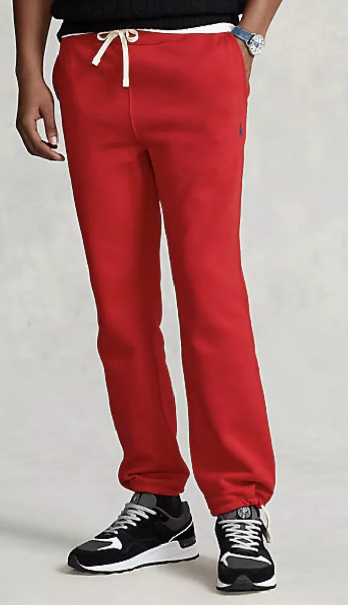 Polo Ralph Lauren Men Fleece Classic Fit Drawstring Red Sweatpants