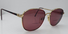 Vintage Zimco Delta Gold Red Oval Metal Sunglasses Korea FRAMES ONLY