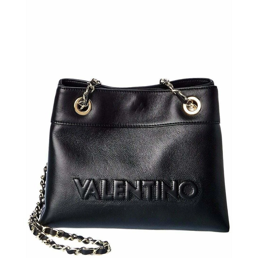 VALENTINO Rita Gold Chain Shoulder Bag Black Real Leather MADE IN ITALY |