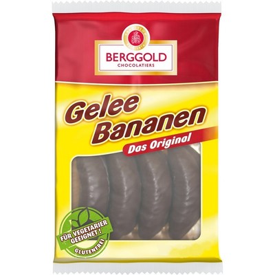 Конфеты berggold желейные банан в шоколаде 250г м/у (4008468013729)