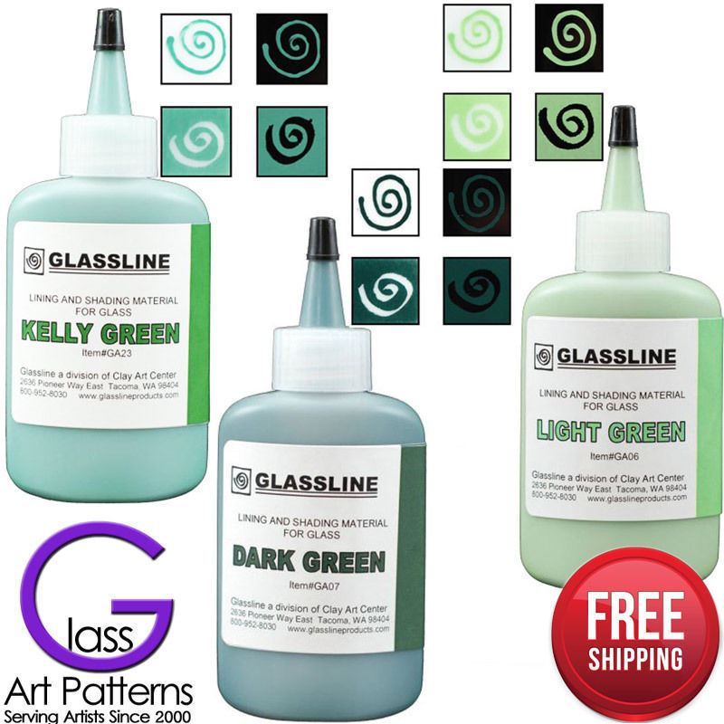 Glassline Pens Glass Paint 2 OZ Bottles Fusing Supplies 28 Colors Fused Glass